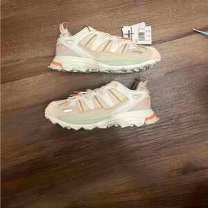 NWT Adidas - Off White Hyperturf Adventure Beige and Orange Sneakers